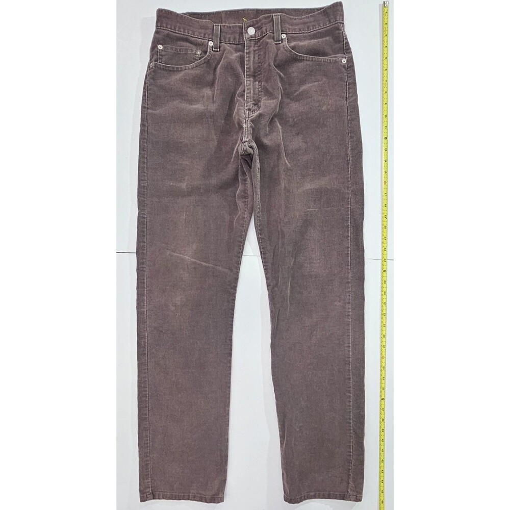 Levi's 505 Straight Leg Corduroy Pants Mens 34x34 Brown Cords Y2K Vintage